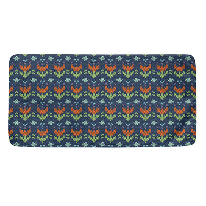Flower Knitted Pattern Print Towel