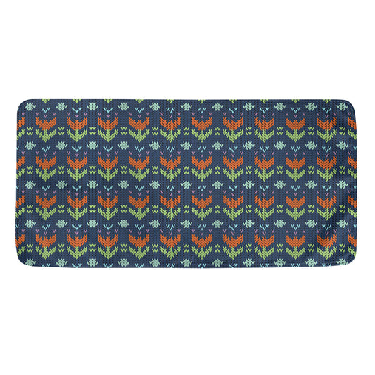 Flower Knitted Pattern Print Towel