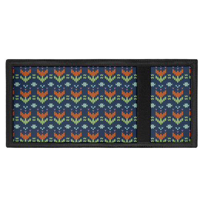 Flower Knitted Pattern Print Trifold Wallet