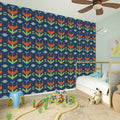 Flower Knitted Pattern Print Wall Sticker