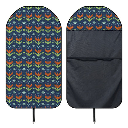 Flower Knitted Pattern Print Waterproof Car Seat Cover