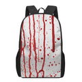 Flowing Red Blood Print 17 Inch Backpack