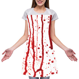 Flowing Red Blood Print Adjustable Apron