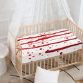 Flowing Red Blood Print Baby Crib Sheet
