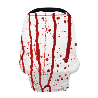 Flowing Red Blood Print Baby Seat Cover