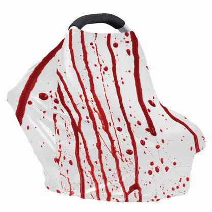Flowing Red Blood Print Baby Seat Cover
