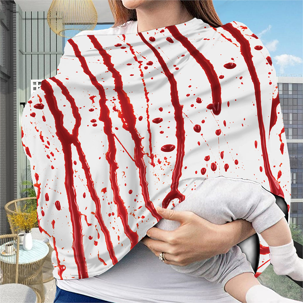 Flowing Red Blood Print Baby Seat Cover