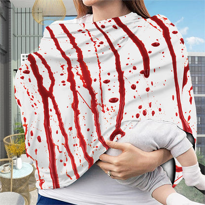 Flowing Red Blood Print Baby Seat Cover