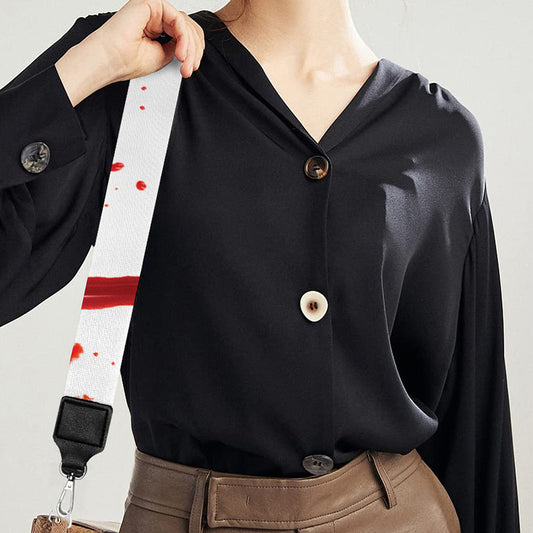 Flowing Red Blood Print Bag Strap