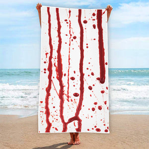 Flowing Red Blood Print Beach Towel