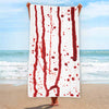 Flowing Red Blood Print Beach Towel