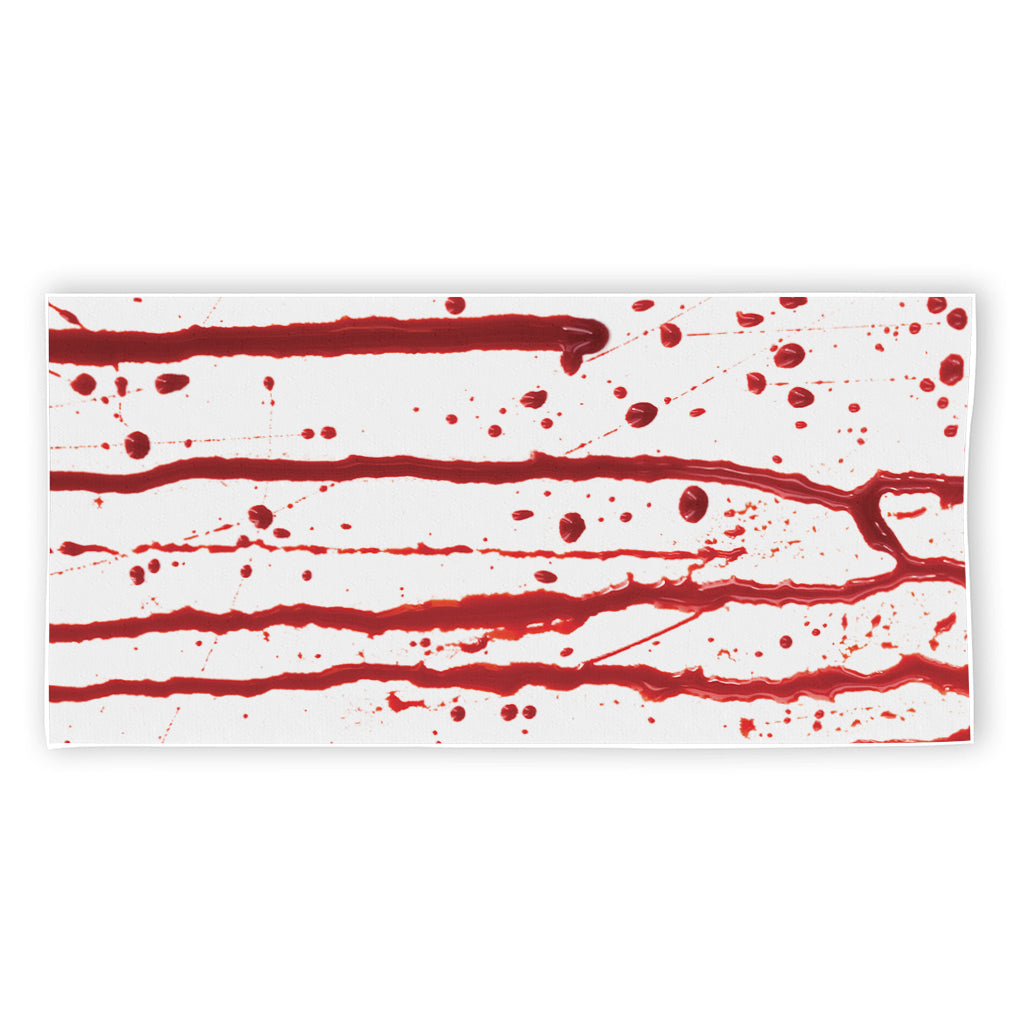 Flowing Red Blood Print Beach Towel