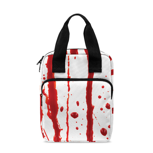 Flowing Red Blood Print Bible Tote Bag