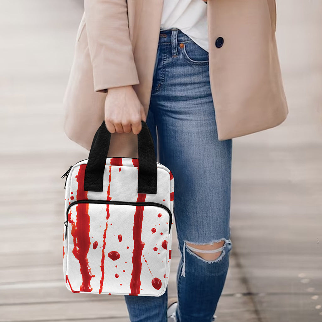 Flowing Red Blood Print Bible Tote Bag