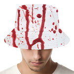 Flowing Red Blood Print Bucket Hat