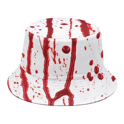 Flowing Red Blood Print Bucket Hat