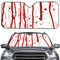 Flowing Red Blood Print Car Windshield Sun Shade