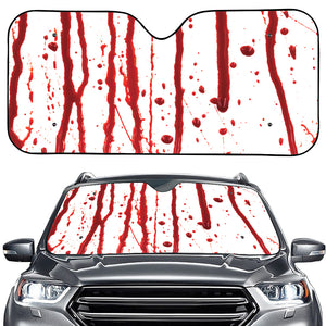 Flowing Red Blood Print Car Windshield Sun Shade