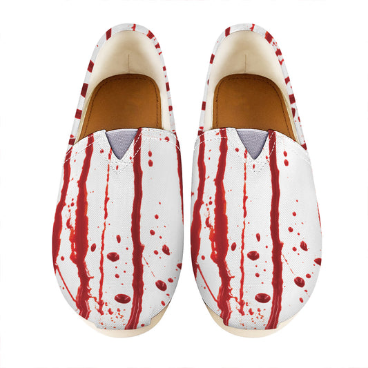 Flowing Red Blood Print Casual Shoes