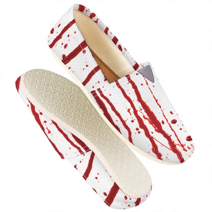 Flowing Red Blood Print Casual Shoes