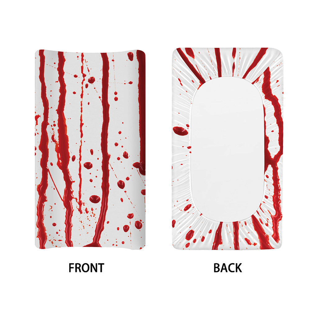 Flowing Red Blood Print Changing Pad Cover