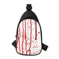 Flowing Red Blood Print Sling Bag