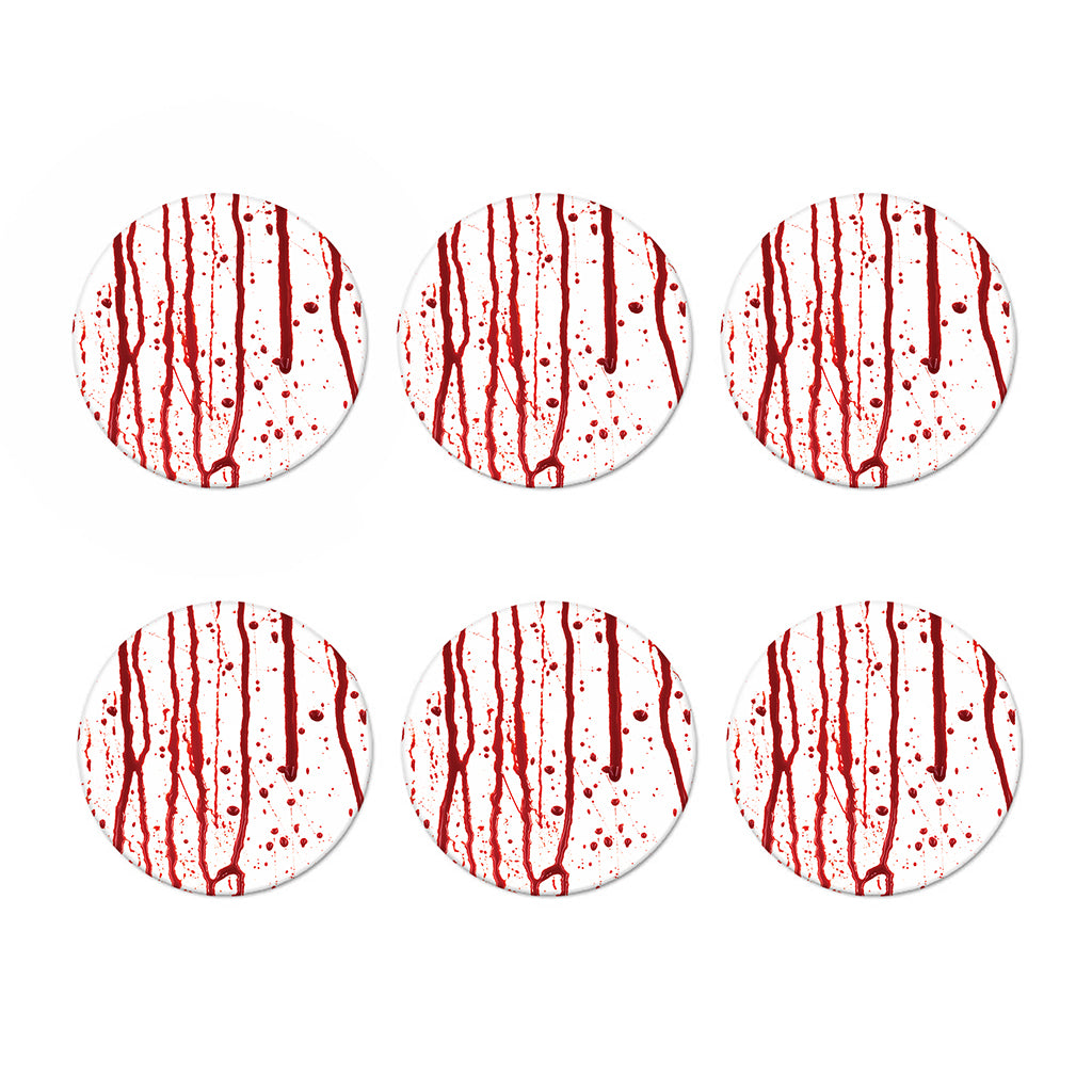 Flowing Red Blood Print Coaster Set