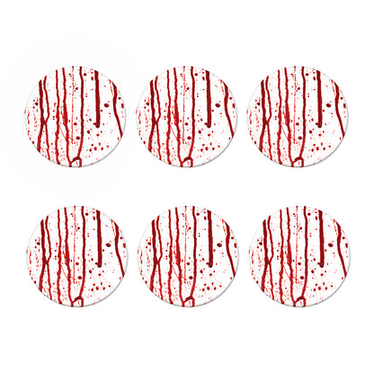 Flowing Red Blood Print Coaster Set