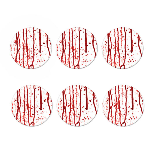 Flowing Red Blood Print Coaster Set