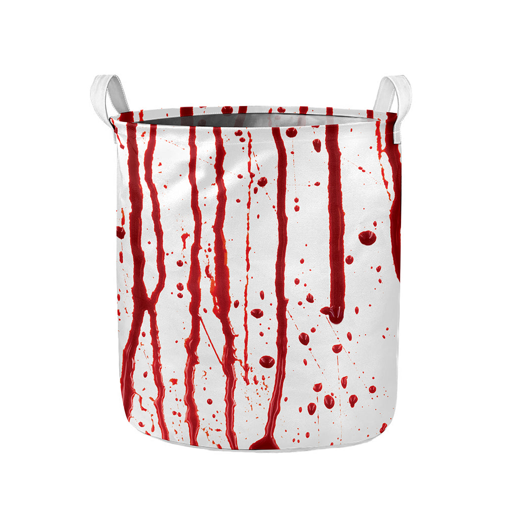 Flowing Red Blood Print Collapsible Laundry Basket