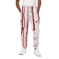 Flowing Red Blood Print Cotton Sweatpants