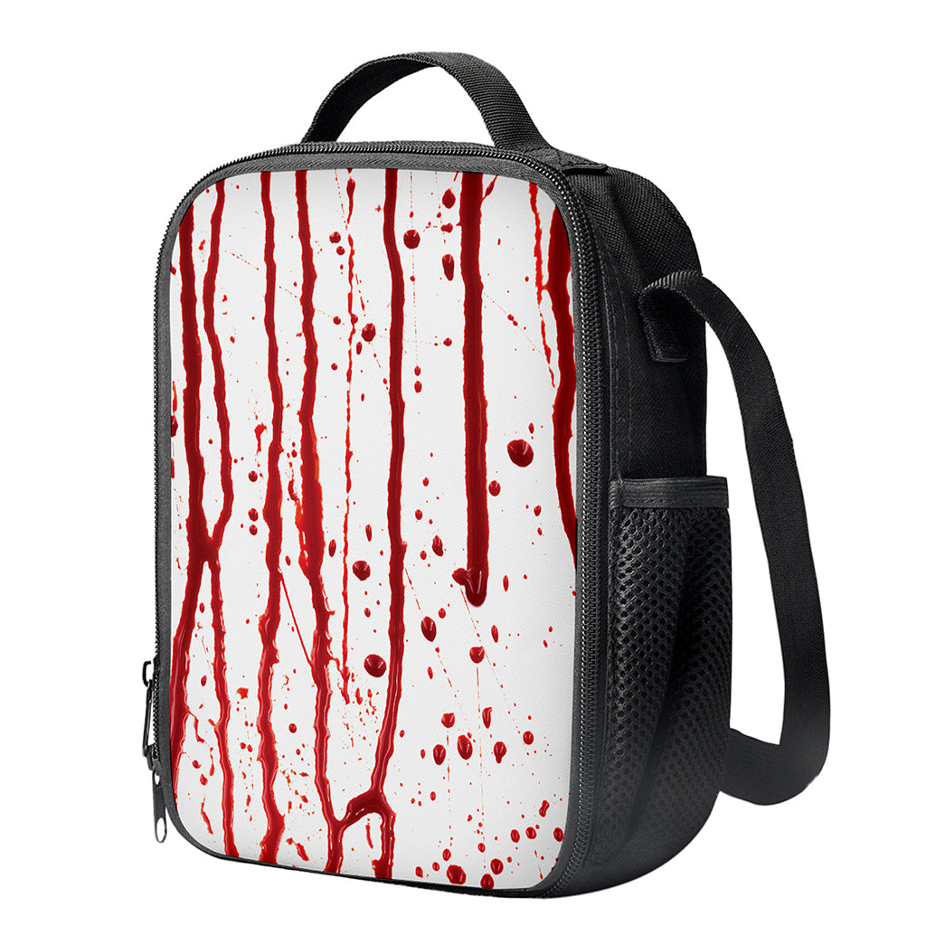 Flowing Red Blood Print Crossbody Lunch Bag