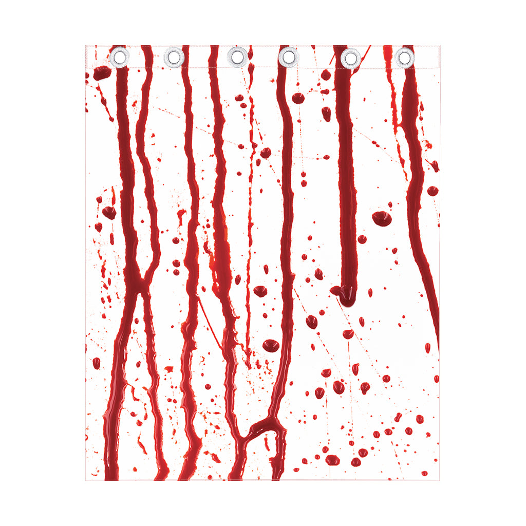 Flowing Red Blood Print Curtain