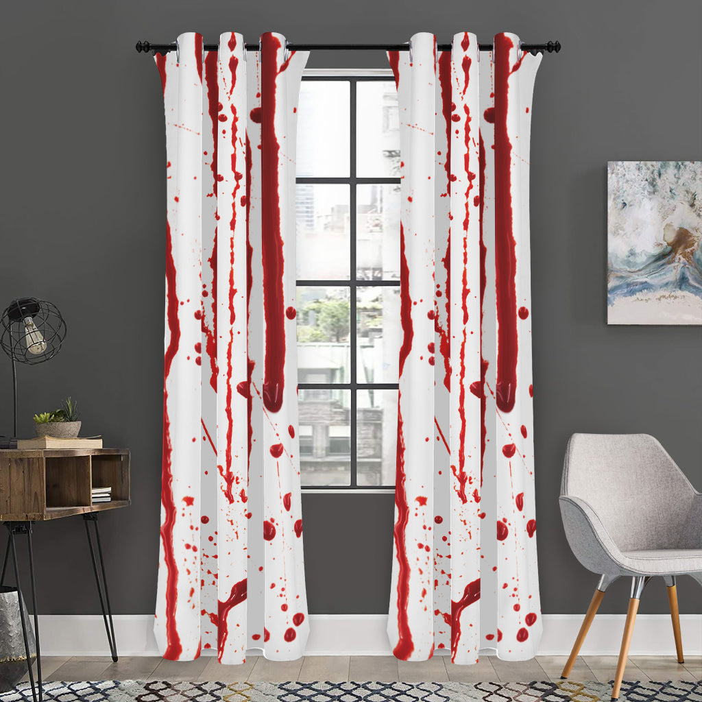 Flowing Red Blood Print Curtain