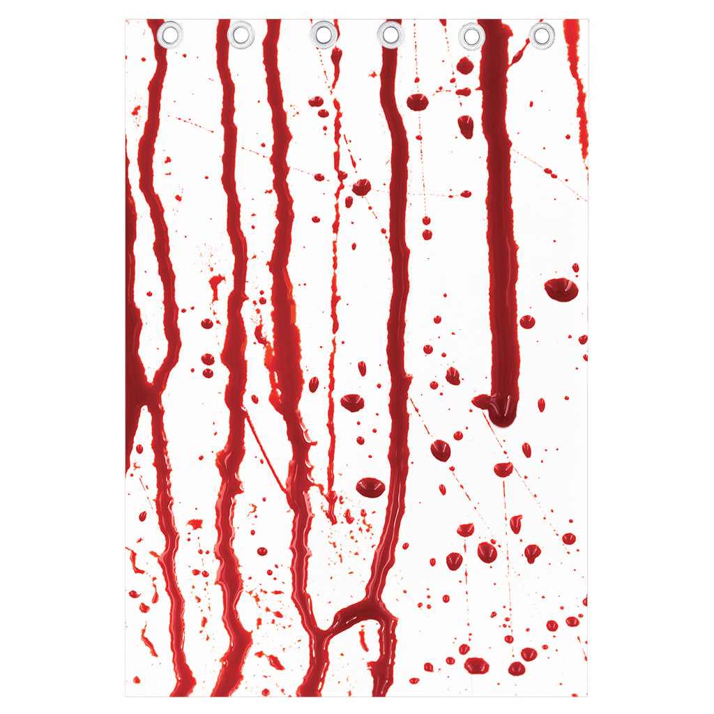 Flowing Red Blood Print Curtain