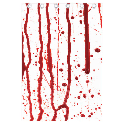 Flowing Red Blood Print Curtain