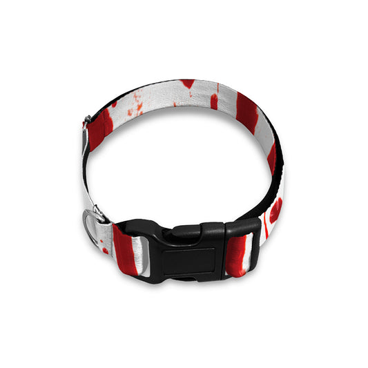 Flowing Red Blood Print Dog Collar