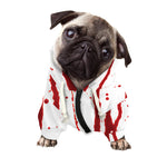 Flowing Red Blood Print Dog Zip Up Hoodie