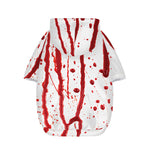 Flowing Red Blood Print Dog Zip Up Hoodie