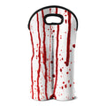 Flowing Red Blood Print Double Neoprene Wine Tote