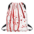 Flowing Red Blood Print Drawstring Backpack