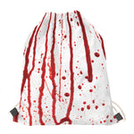 Flowing Red Blood Print Drawstring Bag