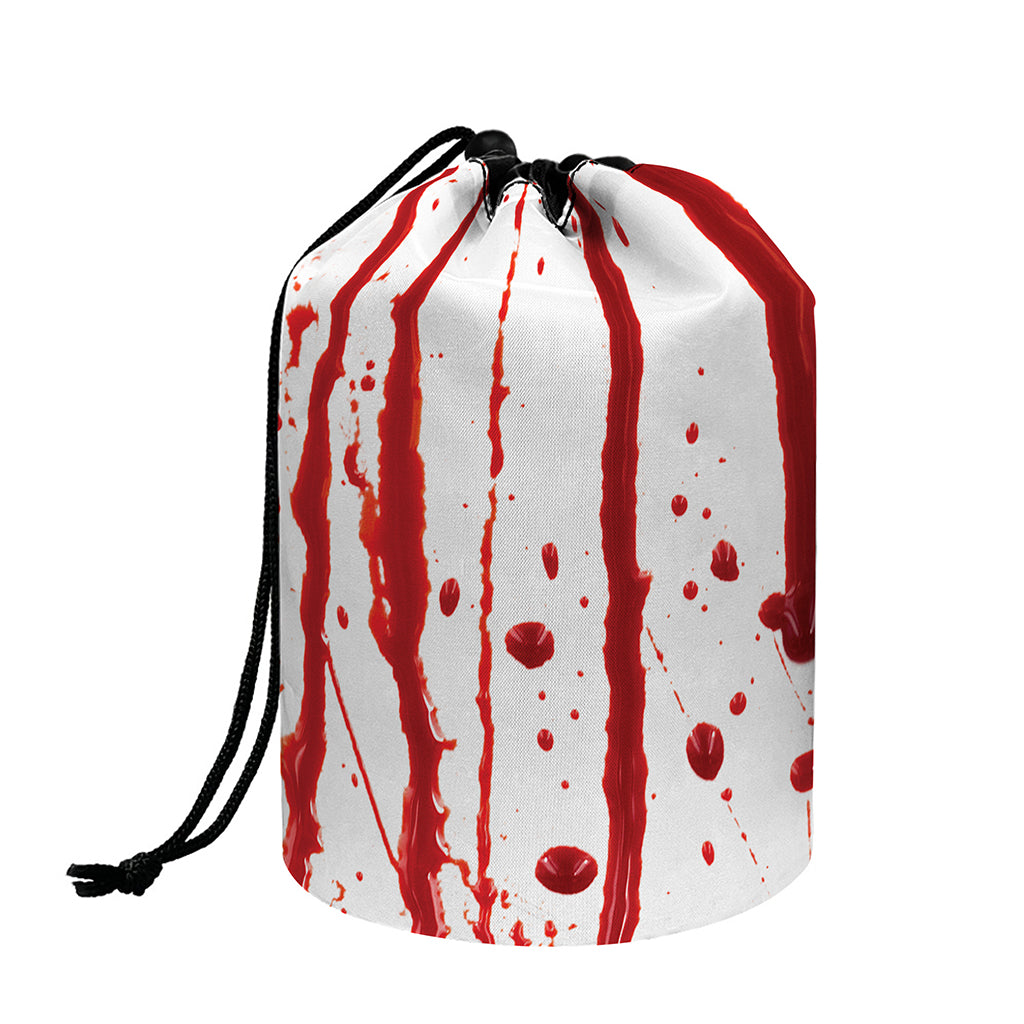 Flowing Red Blood Print Drawstring Makeup Bag