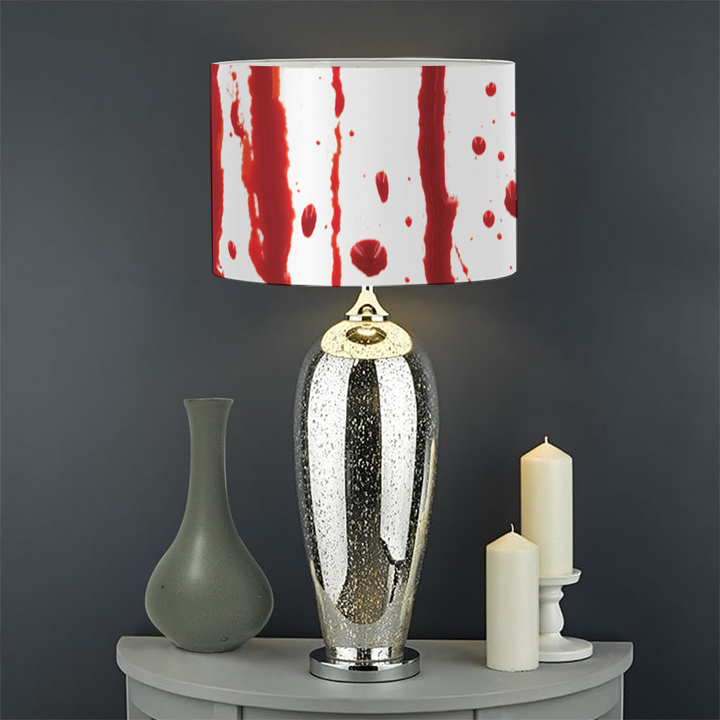 Flowing Red Blood Print Drum Lamp Shade