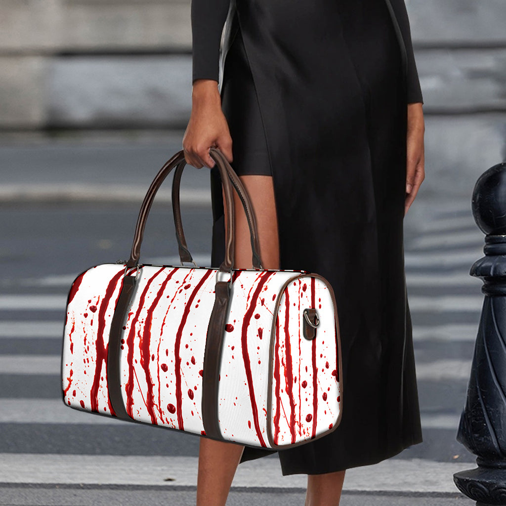 Flowing Red Blood Print Duffle Bag