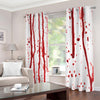 Flowing Red Blood Print Extra Wide Grommet Curtains