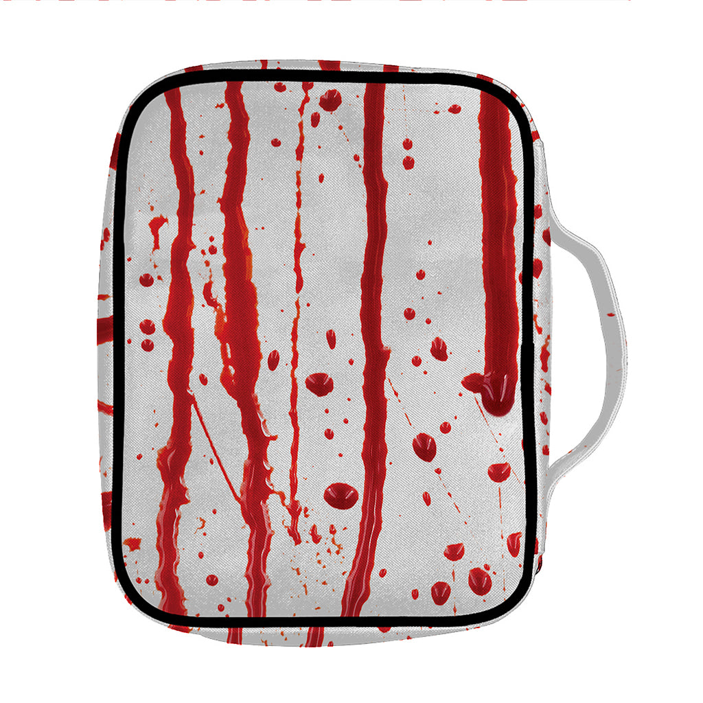 Flowing Red Blood Print Front Pocket Bible Bag