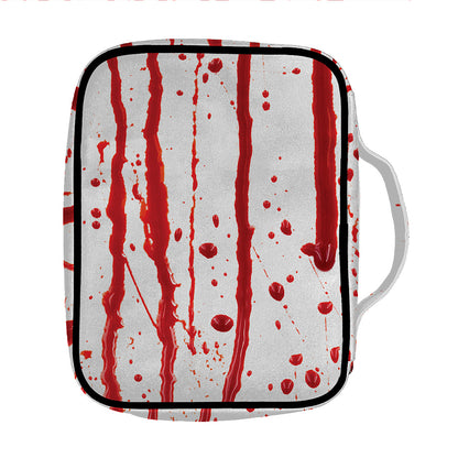 Flowing Red Blood Print Front Pocket Bible Bag
