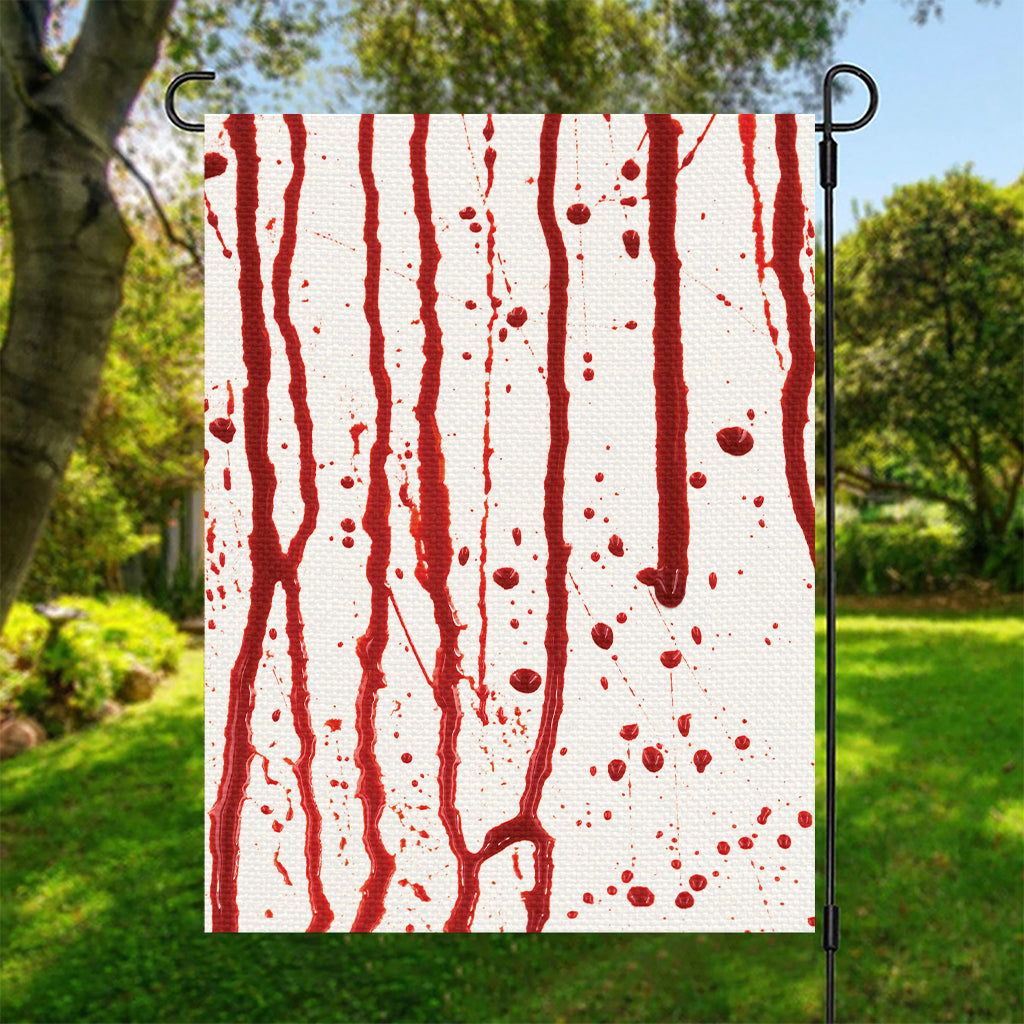 Flowing Red Blood Print Garden Flag