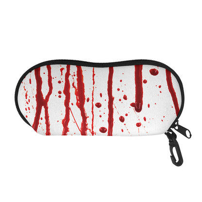 Flowing Red Blood Print Glasses Case